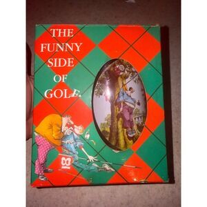 Vintage Gordon Fraser The Funny Side of Golf Beer Mug Glass Clear OS